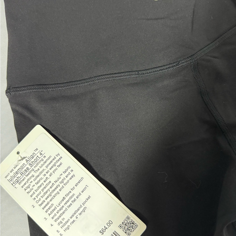 Lululemon Align High-Rise Black 4” Shorts SZ 6 - Picture 11 of 11